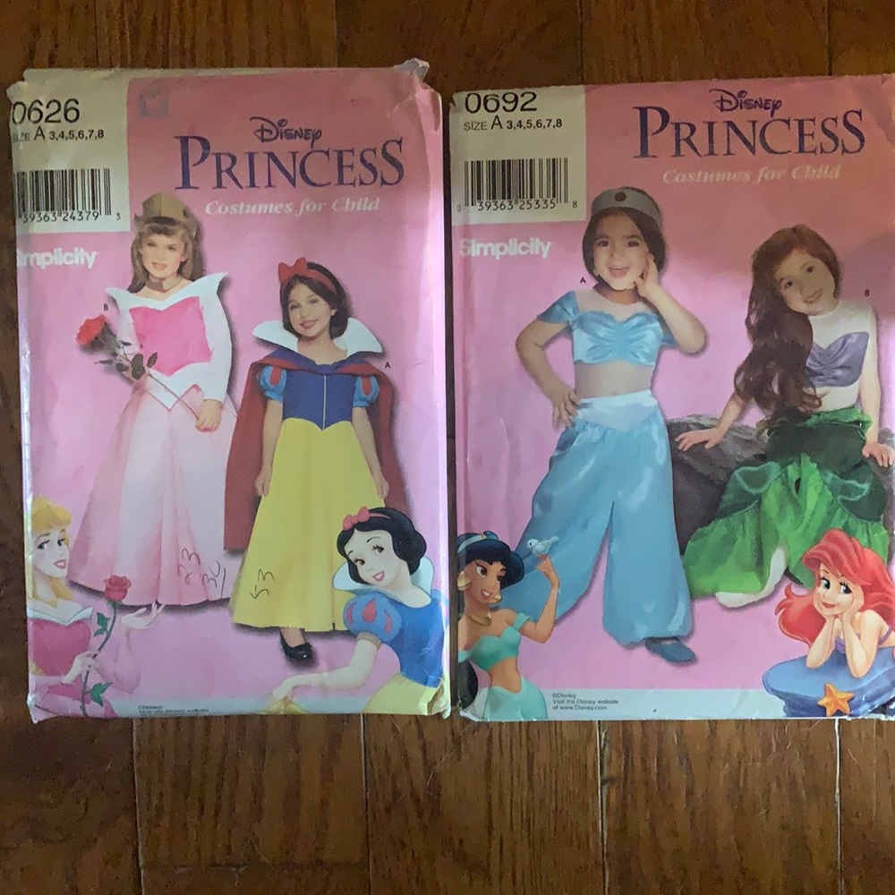 Simplicity Disney Princess Costume pattern size A